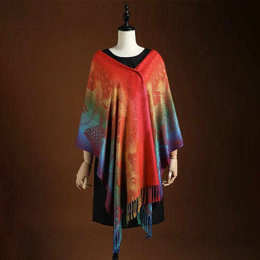 Patterned gradients scarf for women | Liora -1