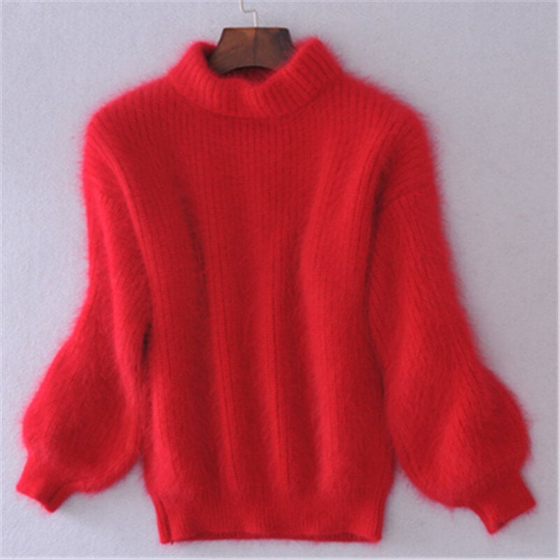 Fit knit wool sweater for women | Loose -8
