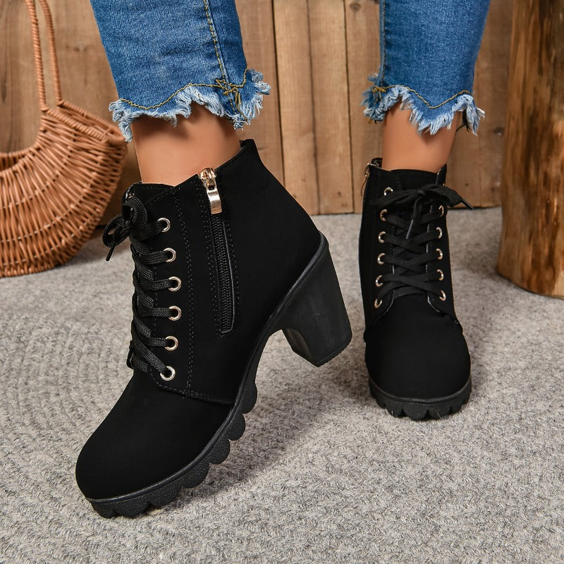 Jasmine heeled ankle bloc boots for women -3