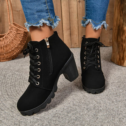 Jasmine heeled ankle bloc boots for women -3