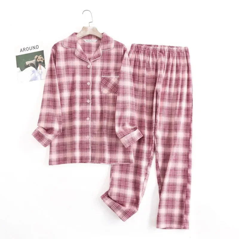 Pyjamas checked cotton set for women | Ovelia -5