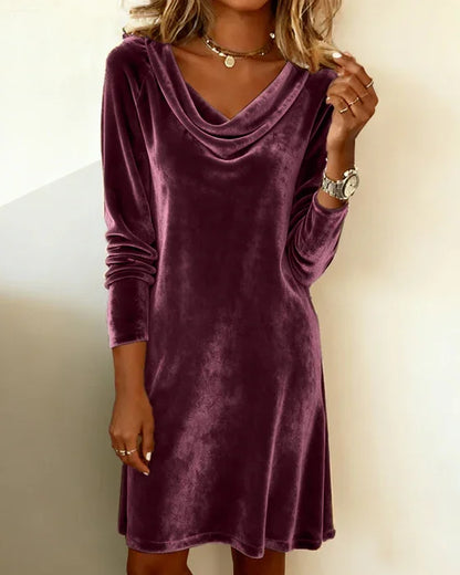 Flowy drape elegant dress for women | Althea -19