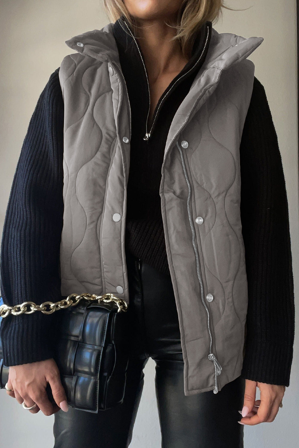 Quilted winter coat lightweight sleeveless vest for women | Krist -5