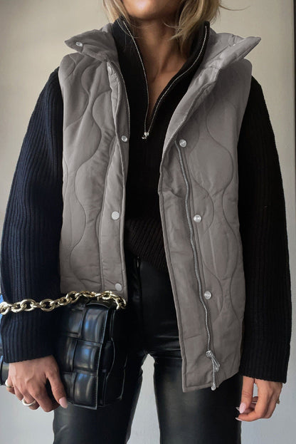 Quilted winter coat lightweight sleeveless vest for women | Krist -5