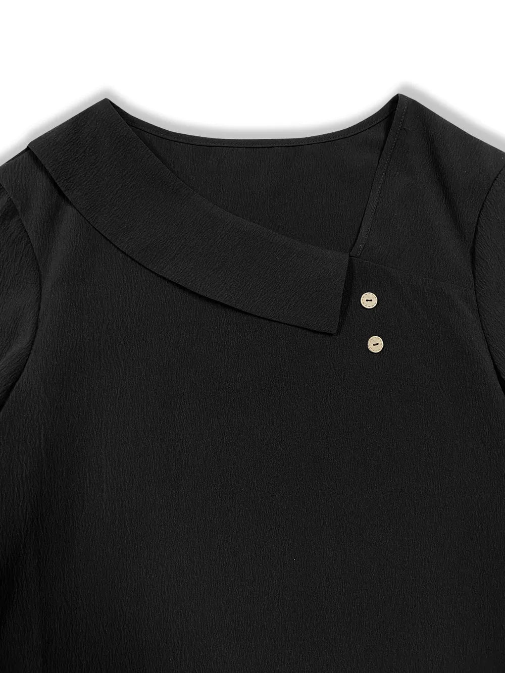 Asymmetric long-sleeve blouse for women -3