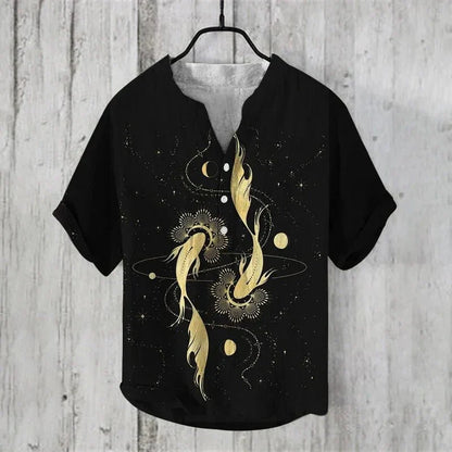 Linen printed shirt for men | Kai -5