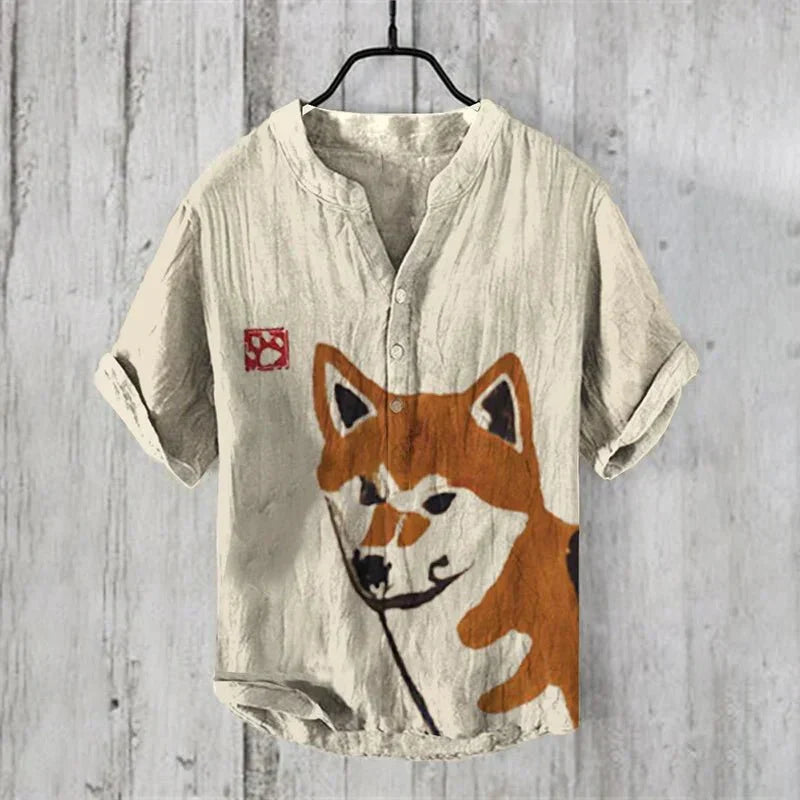 Linen printed shirt for men | Kai -6
