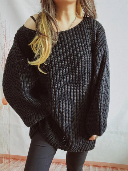Knit sweatere oversized sweater for women -10