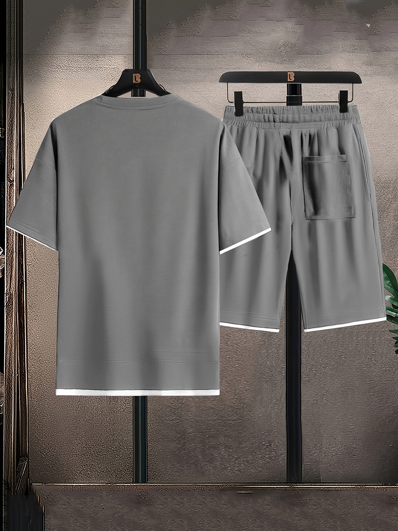 Men’s waffle knit lounge set for men | Ardent -2