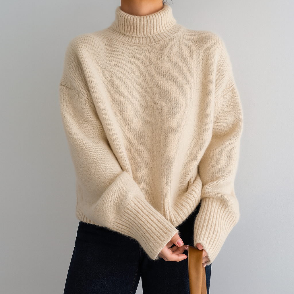Elegant sweater turtleneck for women | Aloria -3