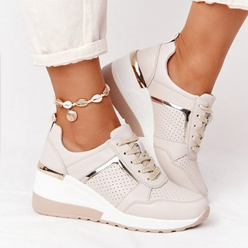 Comfortable lace-up shoes for women | Tharin -1