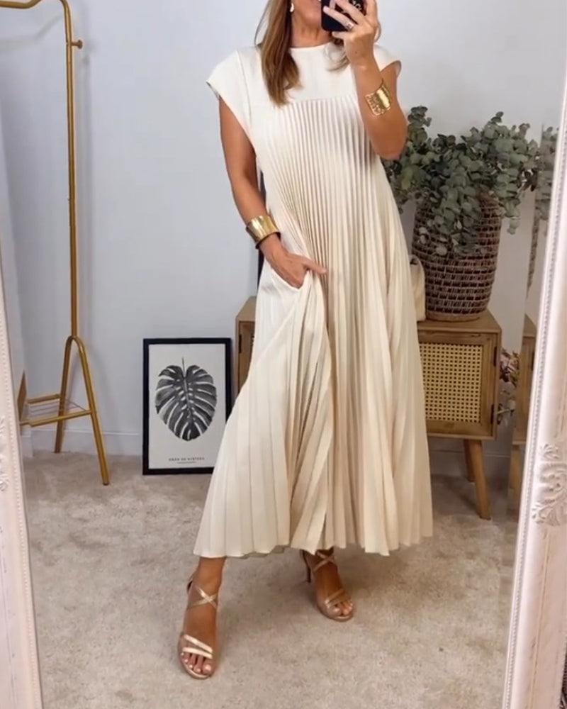 Pleated modern dress for women | Claudia -1