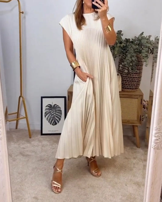 Pleated modern dress for women | Claudia -1