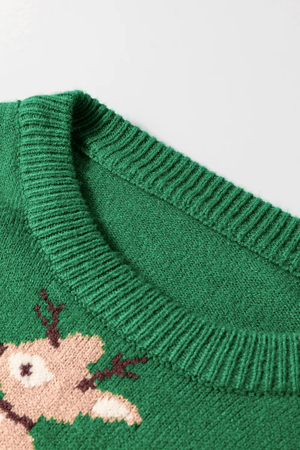 Christmas knit long-sleeve pattern renne sweater for women -7