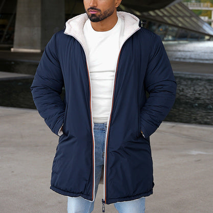 Long modern jacket for men | Zip -2