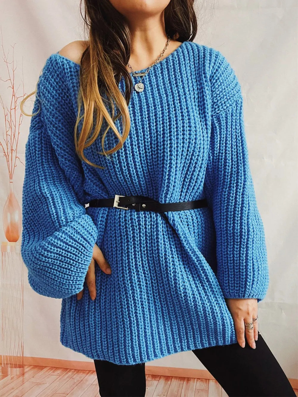Knit sweatere oversized sweater for women -7