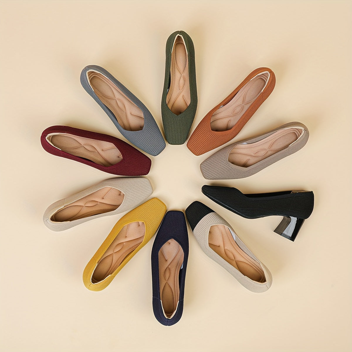 Elegant heeled stable pumps for women | Ameline -2