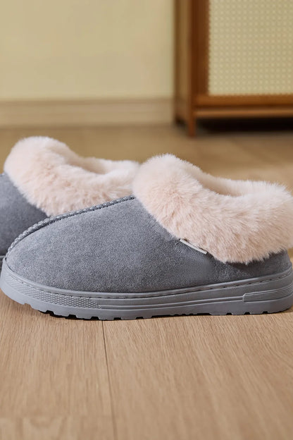 Slip-on faux fur slippers for women | Platform sole -20