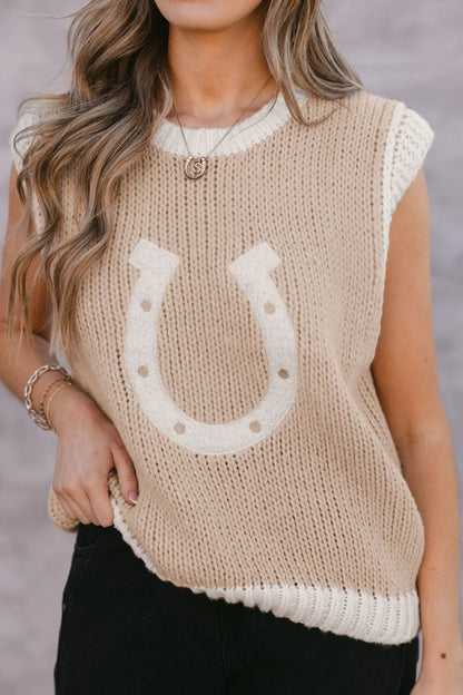 Knit sleeveless casual style vest for women | Alexia -1