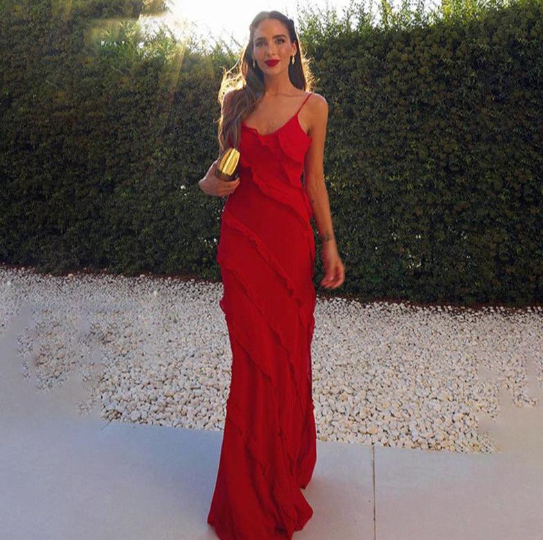 Elegant chiffon dress for women | Valentina -5