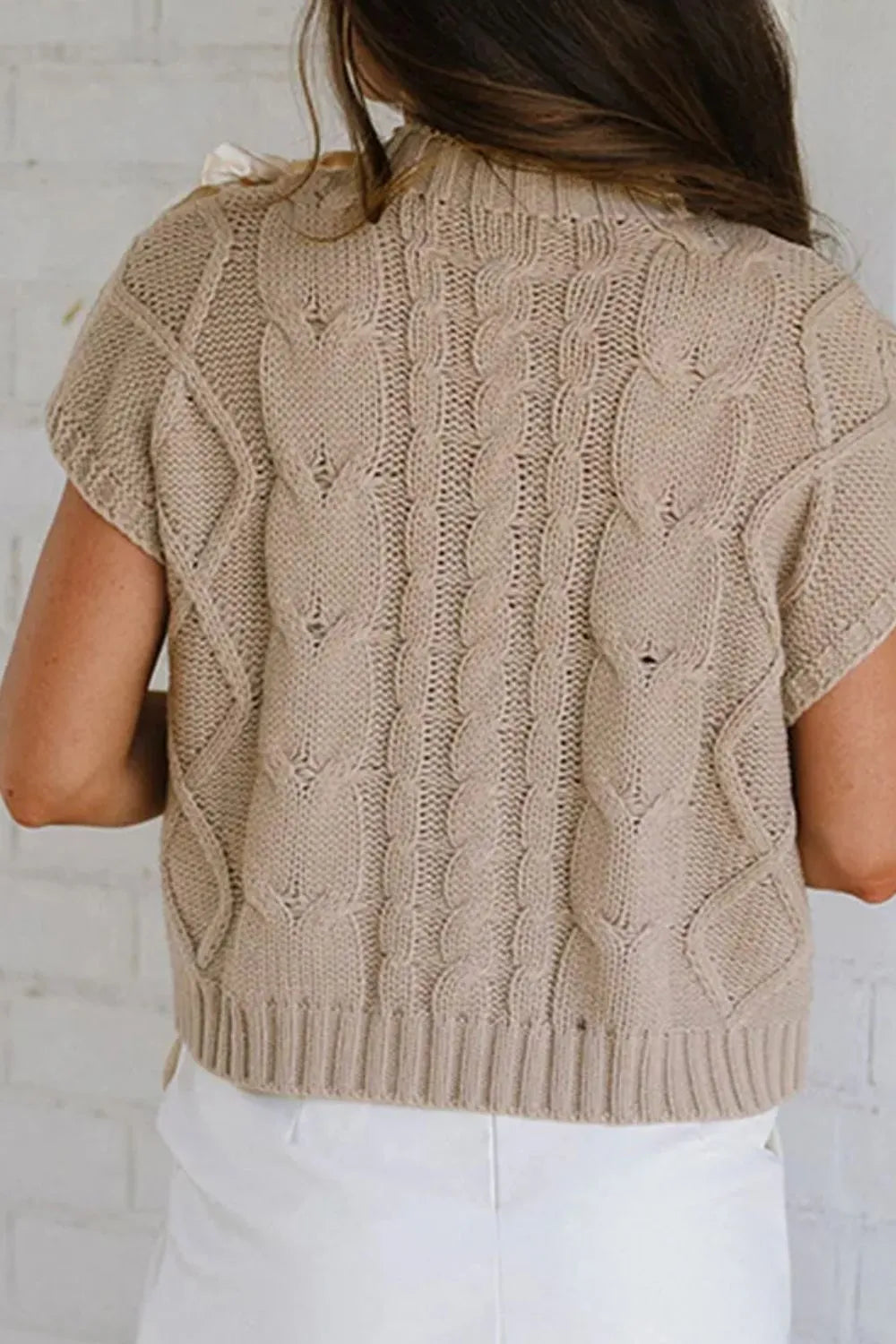 Court crochet top knit casual vest for women | Barbara -2