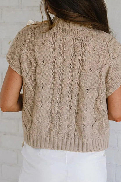 Court crochet top knit casual vest for women | Barbara -2