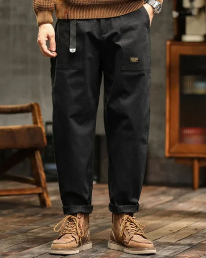 Cargo classic trousers for men | Straight cut -6