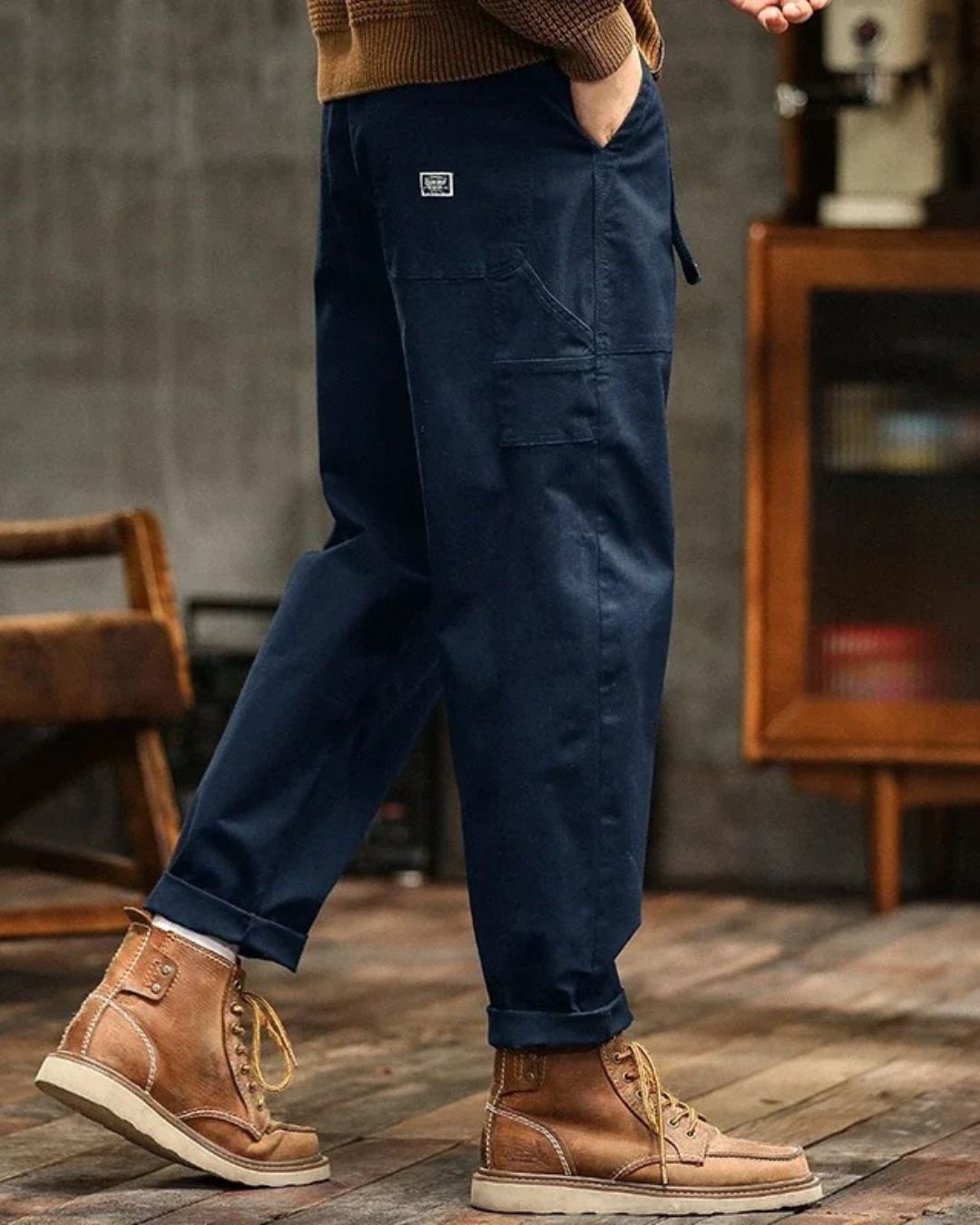 Cargo classic trousers for men | Straight cut -5