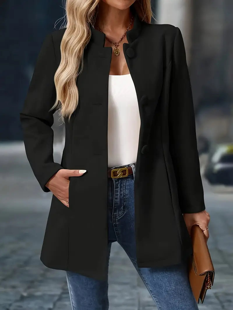 Elegant refined coat for women | Structured cut -14