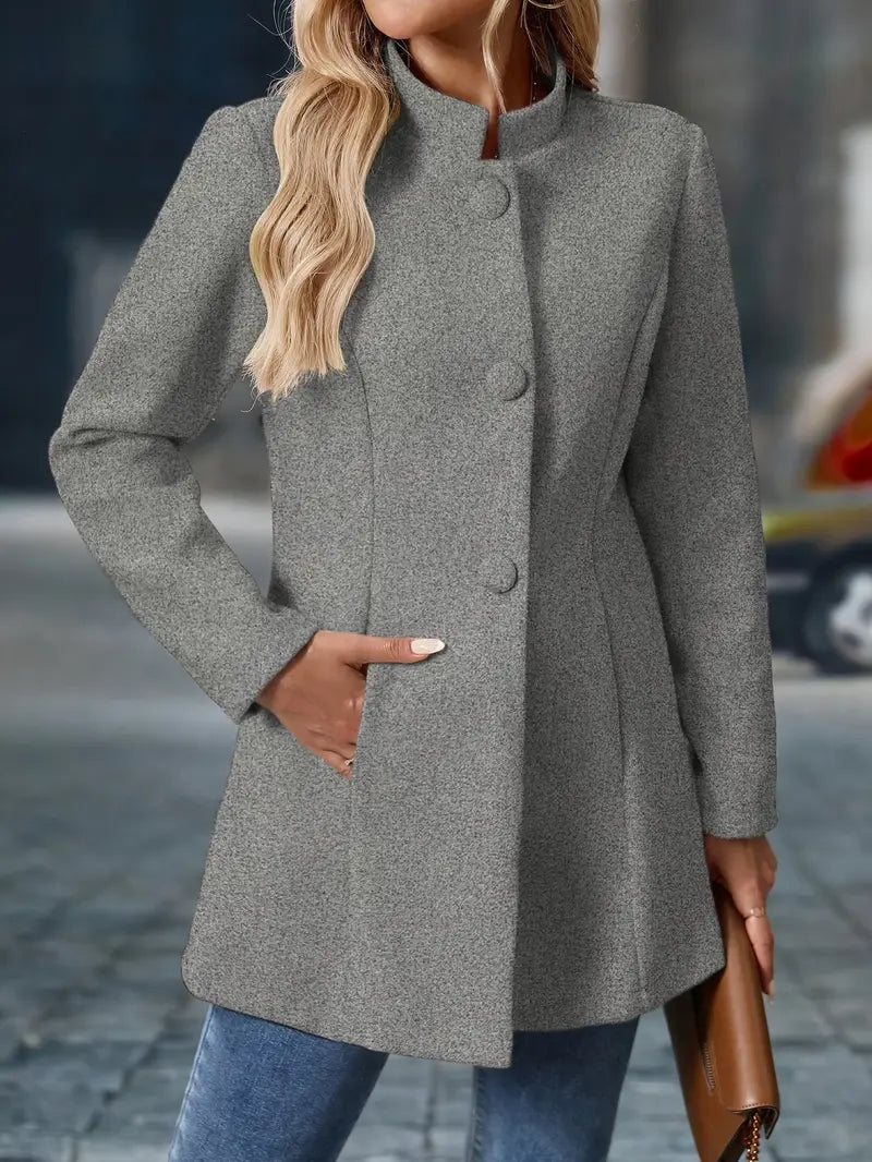 Elegant refined coat for women | Structured cut -8