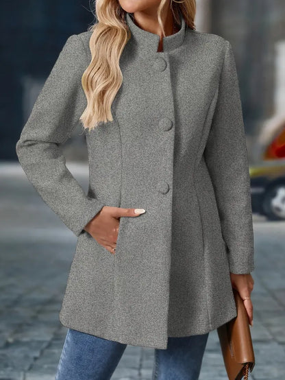 Elegant refined coat for women | Structured cut -8