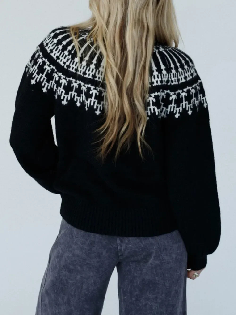 Turtleneck knitted winter sweater for women | Bruna -2