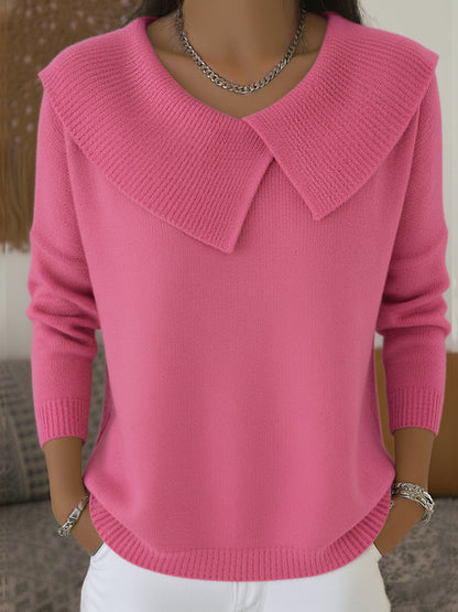 Soft collar winter sweater for women | Elowen -2