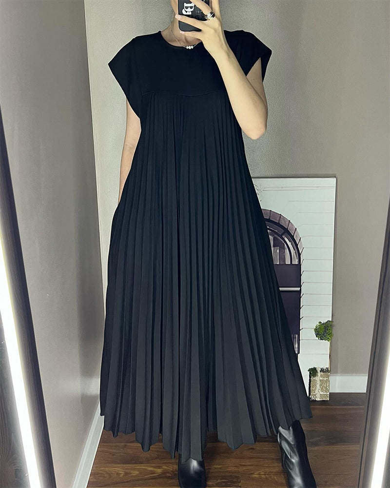 Pleated modern dress for women | Claudia -5