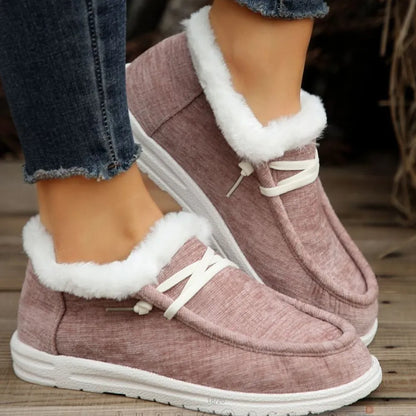 Warm lace-up sneakers for women | Inner lined in faux fur -2