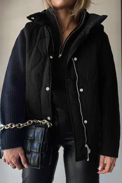 Quilted winter coat lightweight sleeveless vest for women | Krist -3