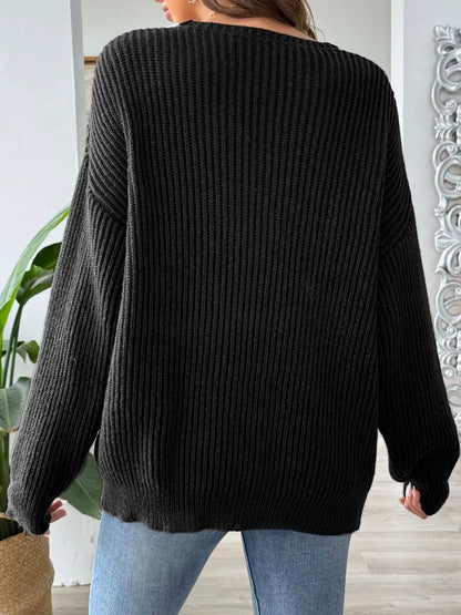 Shoulders off-shoulders sweater for women -8