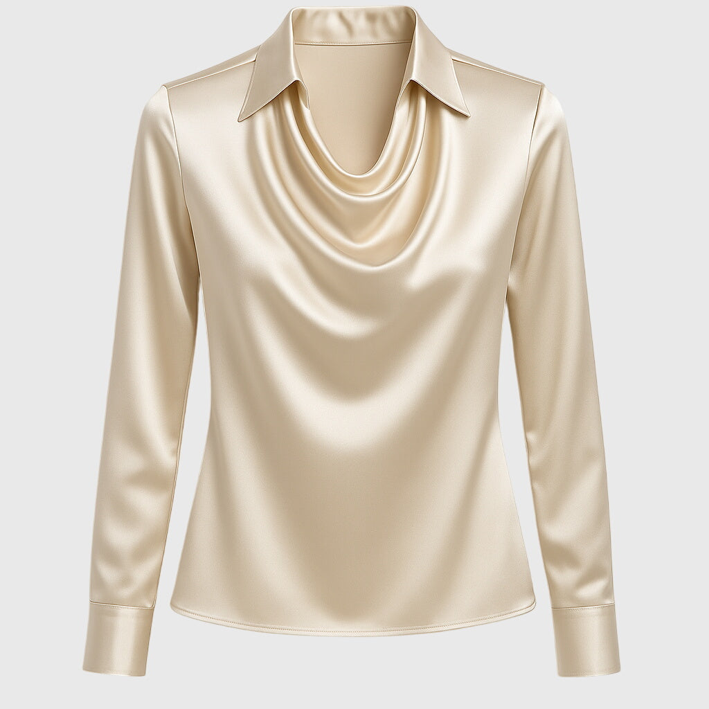 Collar drape blouse for women | Elara -2