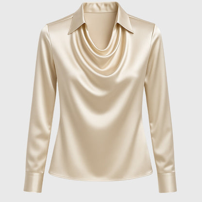 Collar drape blouse for women | Elara -2