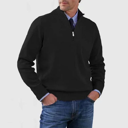 Zip elegant sweater for men | Adrien -5