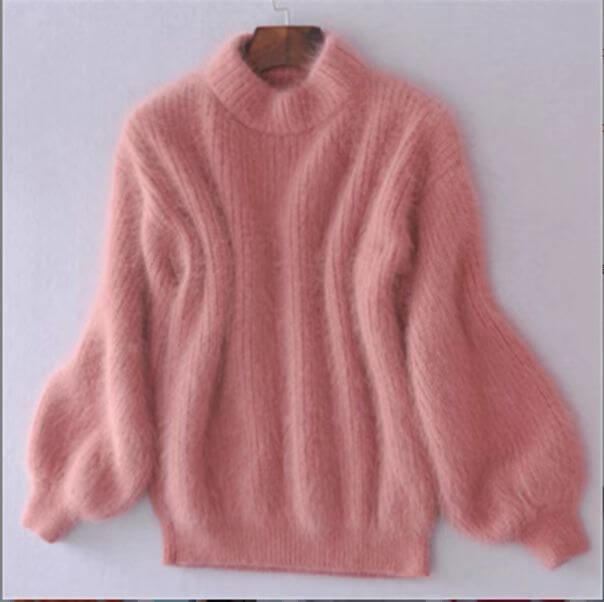Fit knit wool sweater for women | Loose -3
