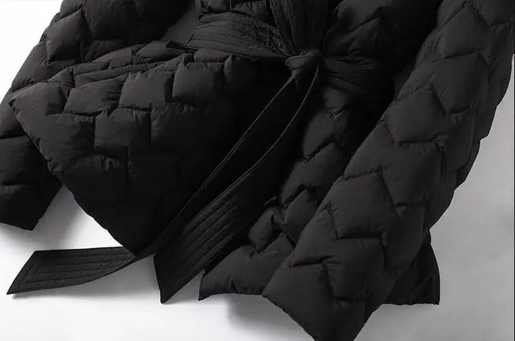 Elegant belt parka for women | Sofia -8