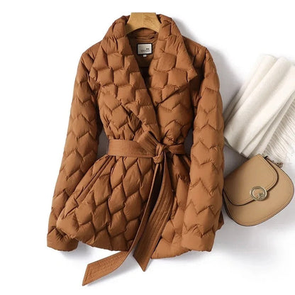 Elegant belt parka for women | Sofia -4