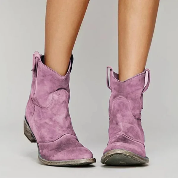 Ankle elegant western boots for women -6