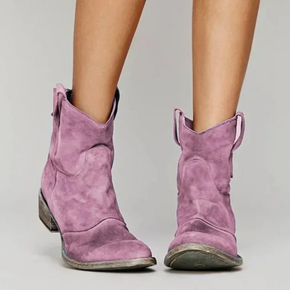 Ankle elegant western boots for women -6