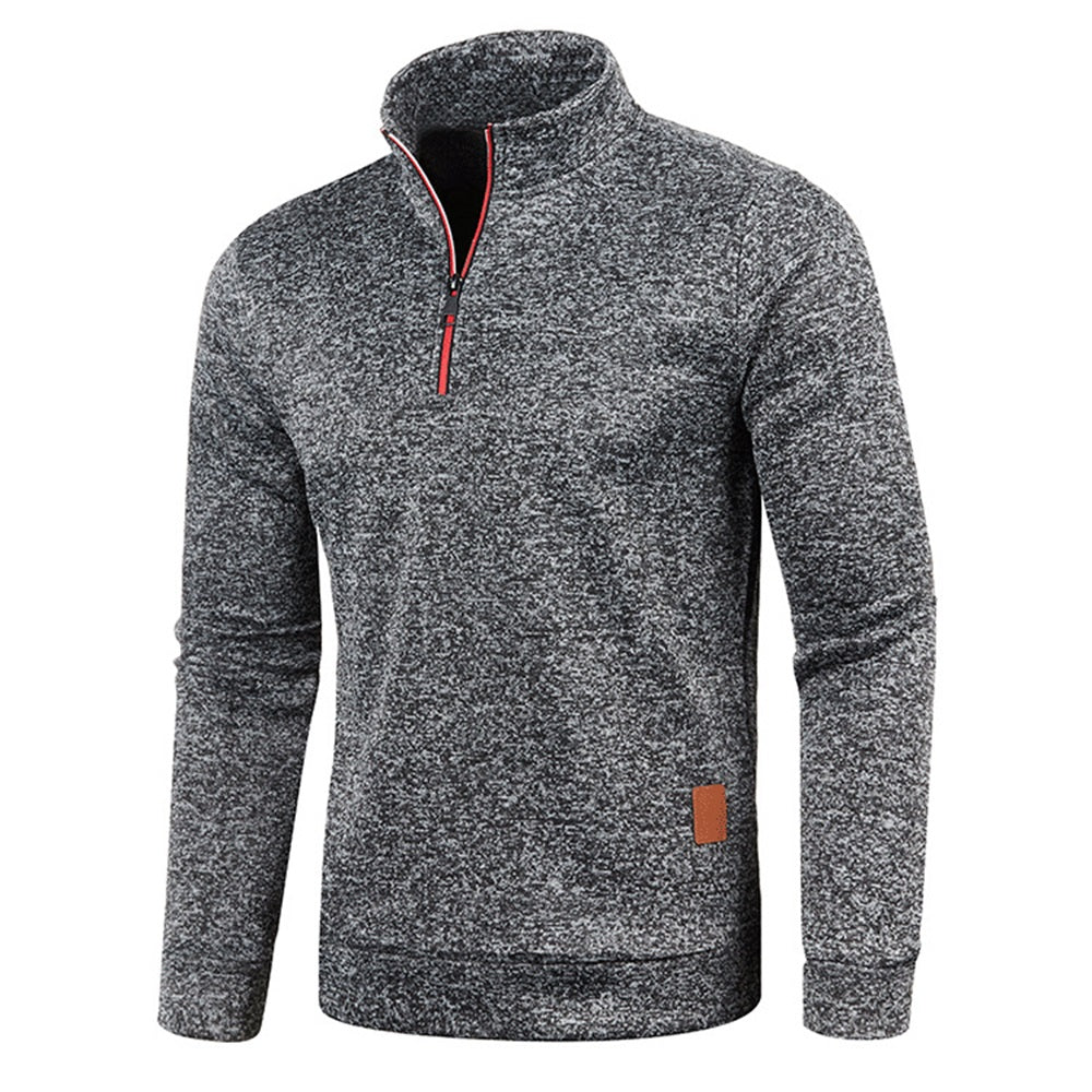 Zip heathered modern sweater for men | Jared -2