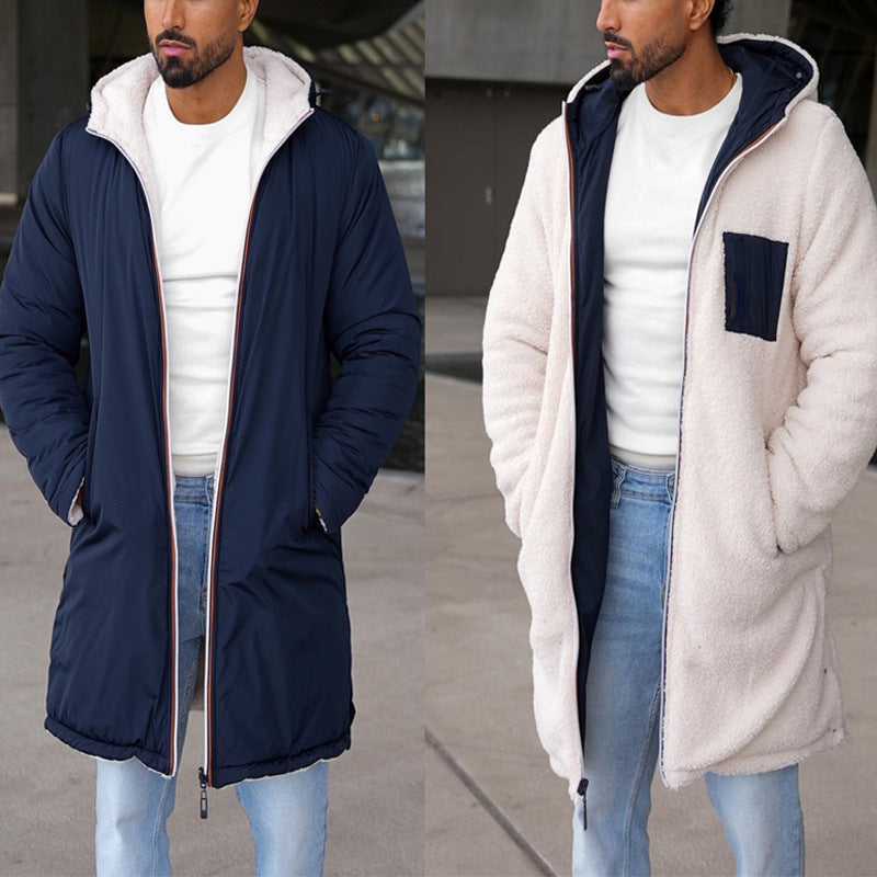 Long modern jacket for men | Zip -3