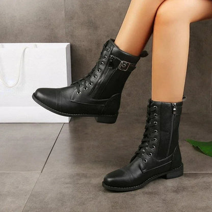 Autumn toe round boots for women | Layla -2