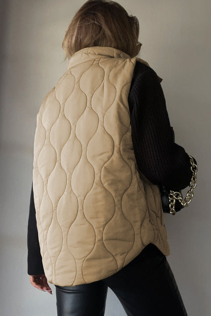 Quilted winter coat lightweight sleeveless vest for women | Krist -23