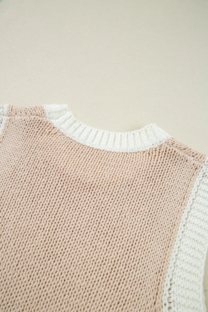 Knit sleeveless casual style vest for women | Alexia -7